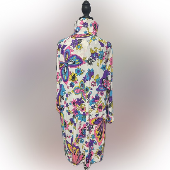Boutique New York Psychedelic 60’s/70’s Butterfly Dress - Picture 5 of 7